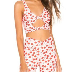 Beach Riot Cherry Dotty Set Bowie Top & Dotty Leggings XS